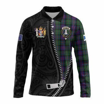 MacCallum (McCallum) Tartan Long Sleeve Polo Shirt New Zealand Pattern Unique Zipper Stylized