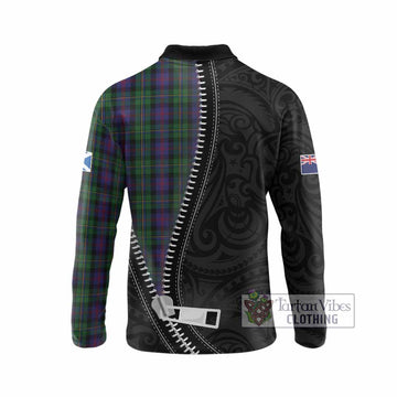 MacCallum (McCallum) Tartan Long Sleeve Polo Shirt New Zealand Pattern Unique Zipper Stylized