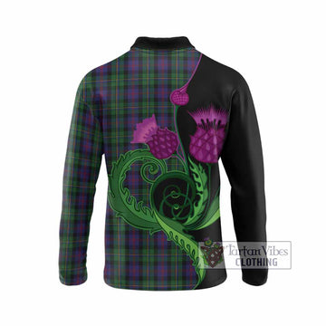 MacCallum (McCallum) Tartan Long Sleeve Polo Shirt Traditional Scottish Thistle