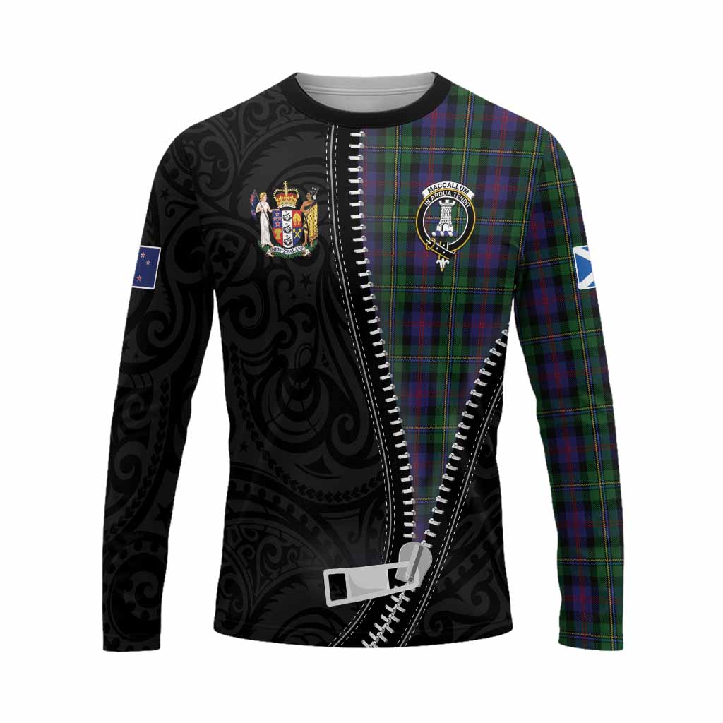 MacCallum (McCallum) Tartan Long Sleeve T-Shirt New Zealand Pattern Unique Zipper Stylized