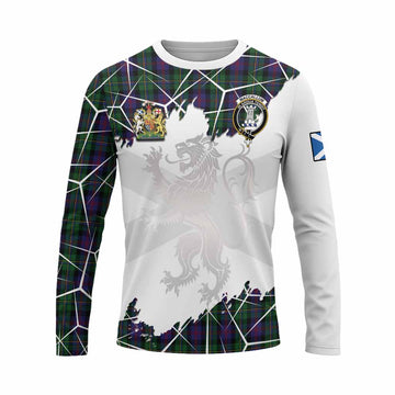 MacCallum (McCallum) Tartan Long Sleeve T-Shirt with Family Crest and Lion Rampant Grunge Style
