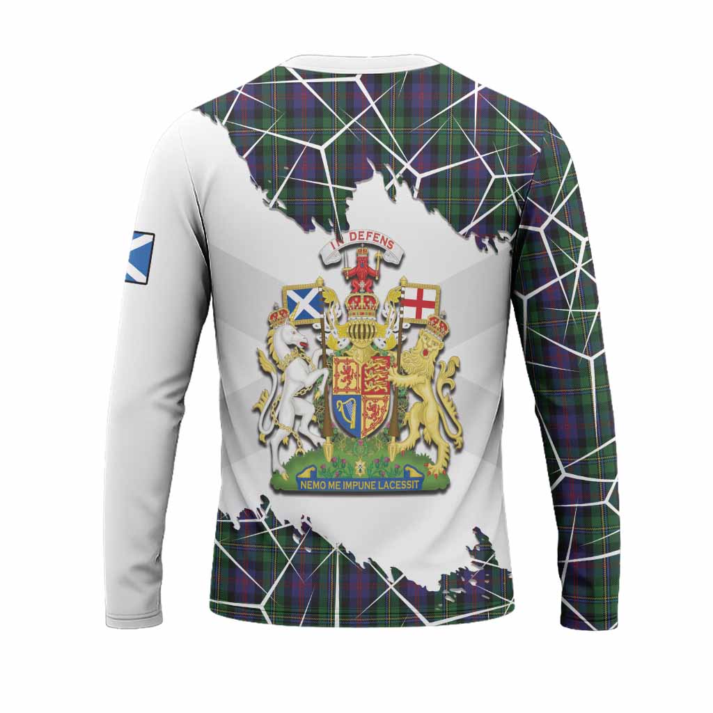MacCallum (McCallum) Tartan Long Sleeve T-Shirt with Family Crest and Lion Rampant Grunge Style