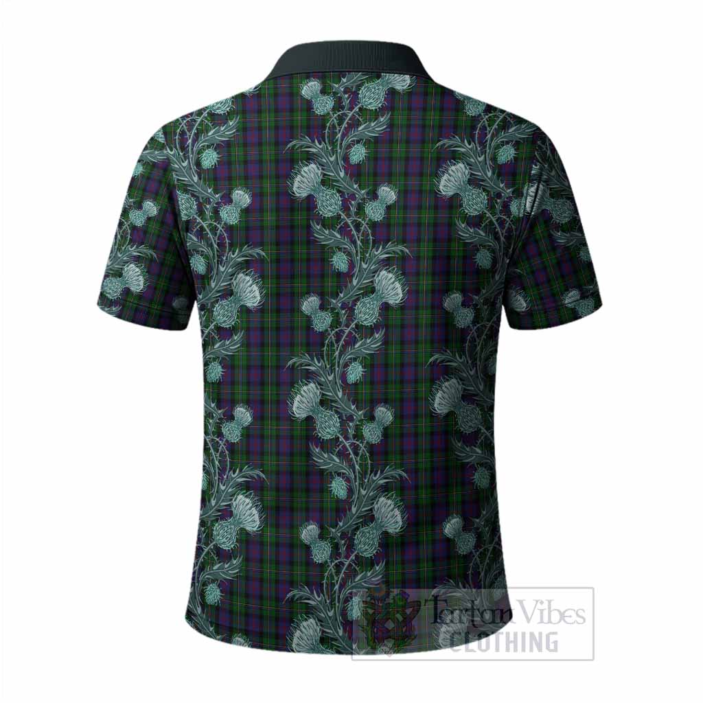 MacCallum (McCallum) Tartan Polo Shirt Seamless Scottish Thistle Flowers