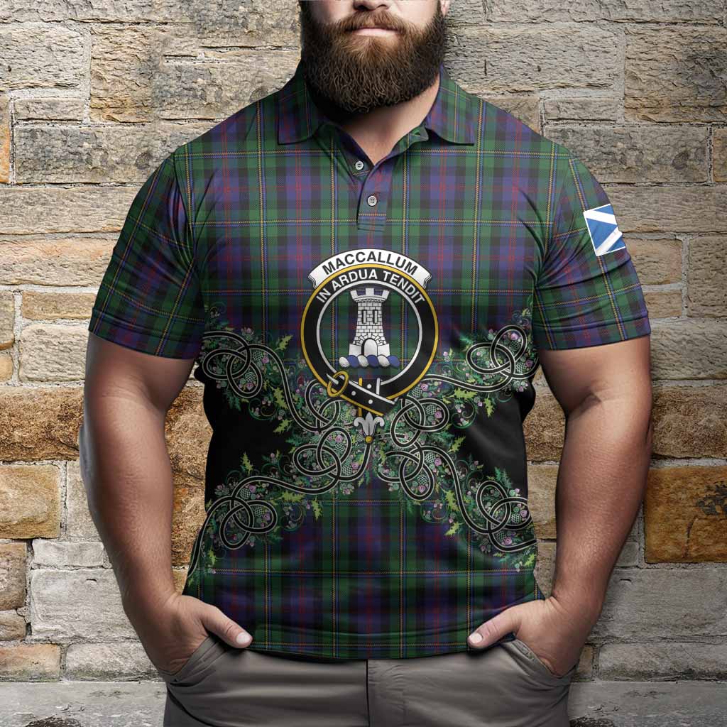 MacCallum (McCallum) Tartan Polo Shirt Thistle Scottish Spirit