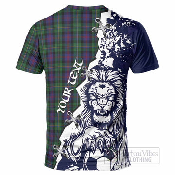 MacCallum (McCallum) Tartan Scottish T-Shirt Angry Lion With Soccer Ball Style