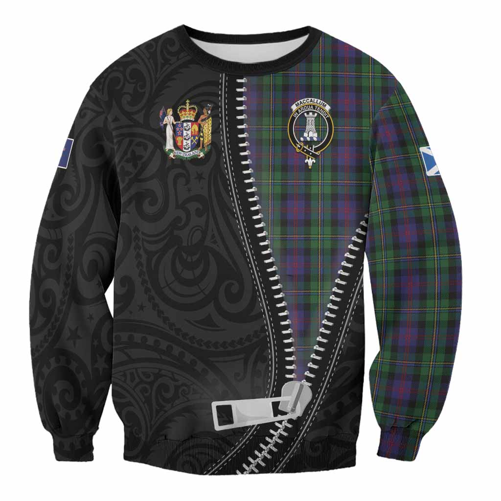 MacCallum (McCallum) Tartan Sweatshirt New Zealand Pattern Unique Zipper Stylized