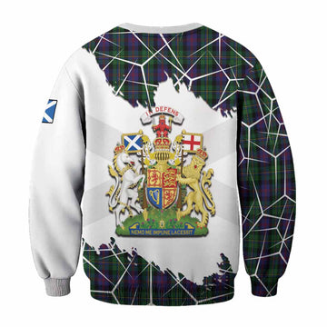 MacCallum (McCallum) Tartan Sweatshirt with Family Crest and Lion Rampant Grunge Style