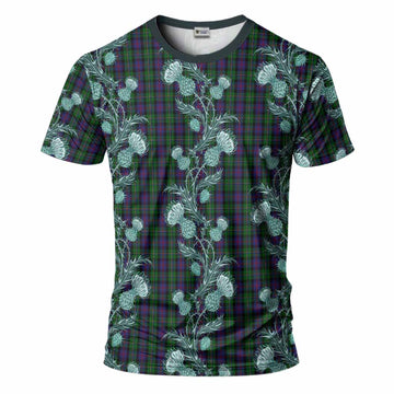 MacCallum (McCallum) Tartan T-Shirt Seamless Scottish Thistle Flowers