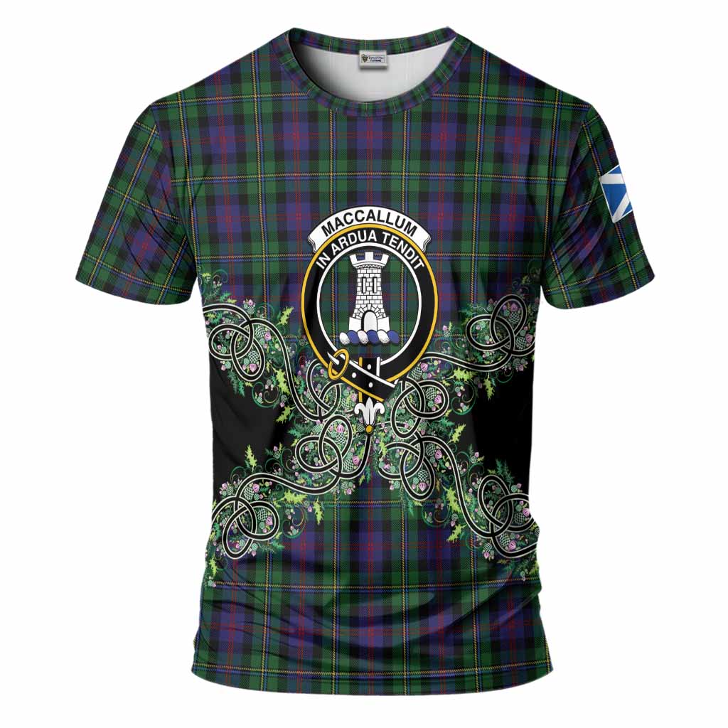 MacCallum (McCallum) Tartan T-Shirt Thistle Scottish Spirit