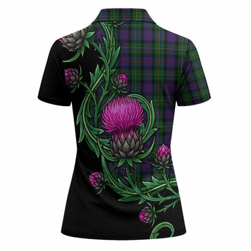 MacCallum (McCallum) Tartan Women Polo Shirt Resilient Scottish Thistle
