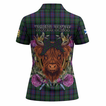MacCallum (McCallum) Tartan Women Polo Shirt Scottish Thistle Heilan Coo