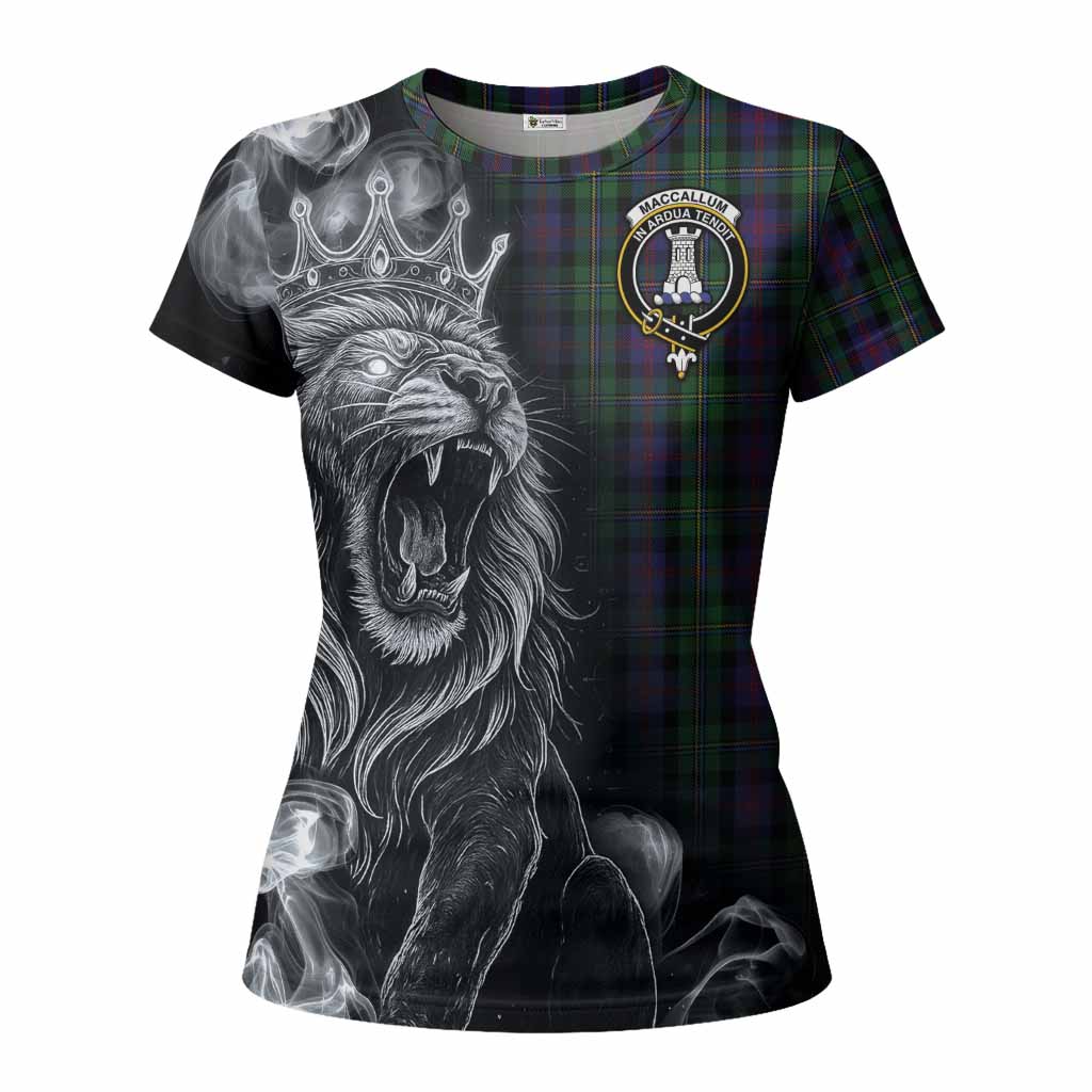 MacCallum (McCallum) Tartan Women T shirt Roaring Lion Heritage