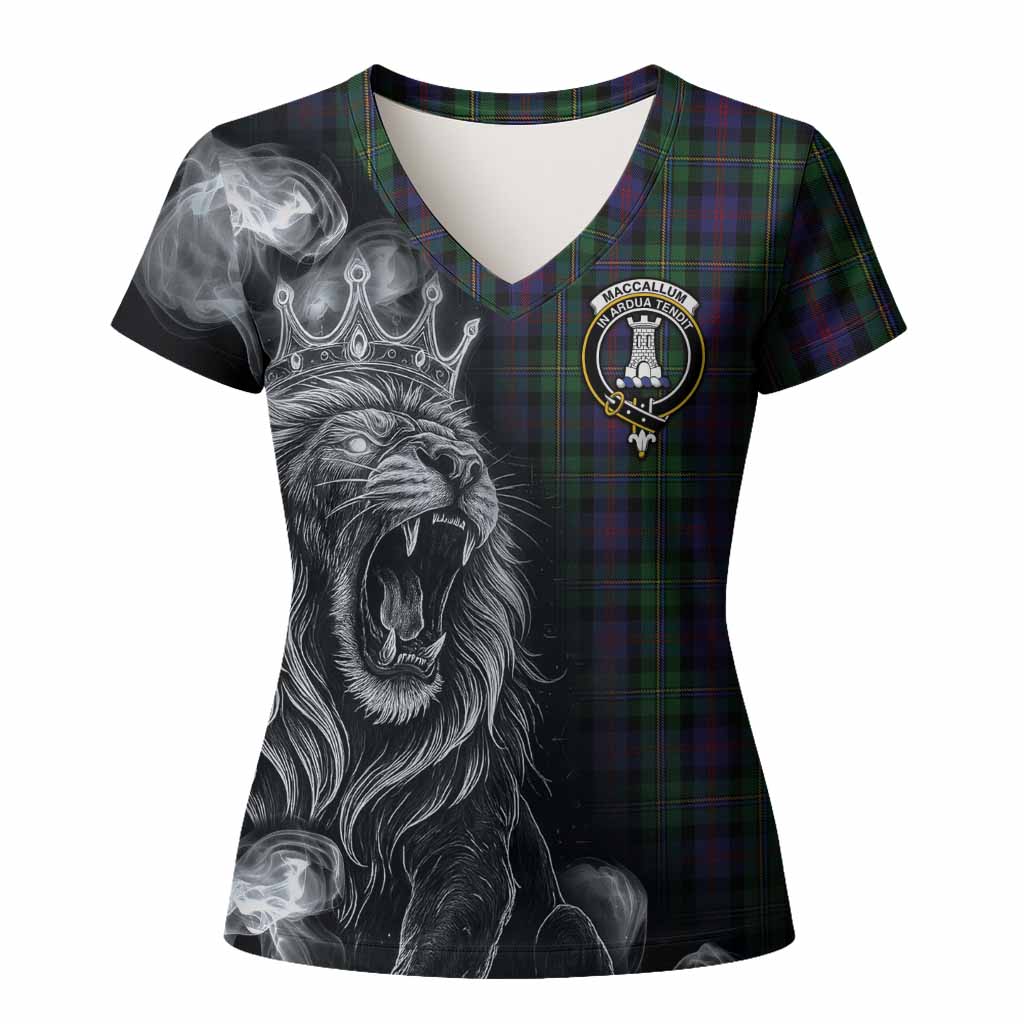 MacCallum (McCallum) Tartan Women T shirt Roaring Lion Heritage