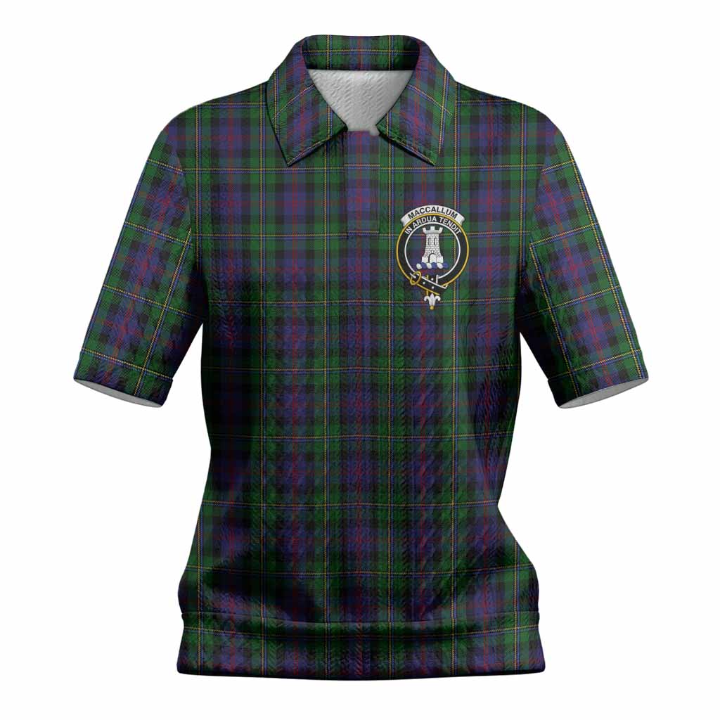 MacCallum (McCallum) Tartan Women’s Polo Sweater Top with Family Crest