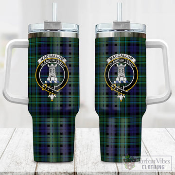 MacCallum Modern Tartan and Family Crest Tumbler with Handle