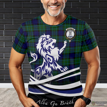 MacCallum Modern Tartan T-Shirt with Alba Gu Brath Regal Lion Emblem
