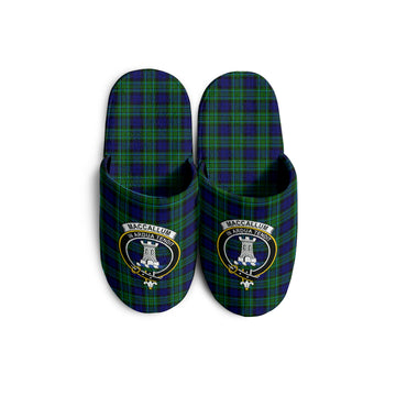 MacCallum Modern Tartan Home Slippers with Family Crest