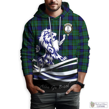 MacCallum Modern Tartan Hoodie with Alba Gu Brath Regal Lion Emblem