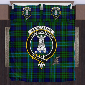 MacCallum Modern Tartan Bedding Set with Family Crest