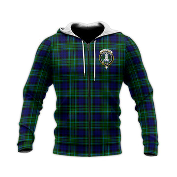 MacCallum Modern Tartan Knitted Hoodie with Family Crest