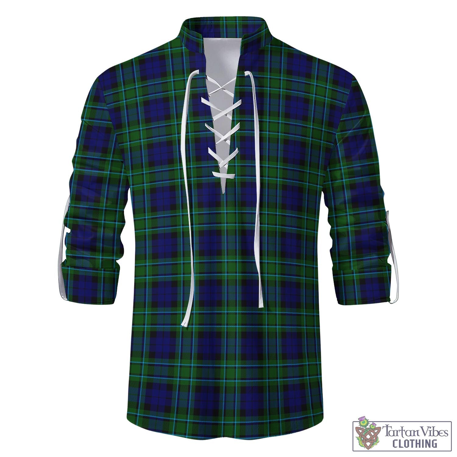 Tartan Vibes Clothing MacCallum Modern Tartan Men's Scottish Traditional Jacobite Ghillie Kilt Shirt