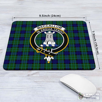 MacCallum Modern Tartan Mouse Pad with Family Crest