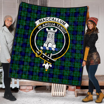 MacCallum Modern Tartan Quilt with Family Crest