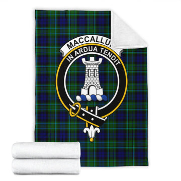MacCallum Modern Tartan Blanket with Family Crest