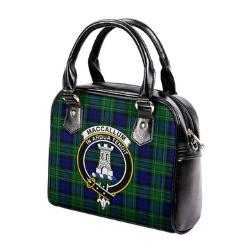 MacCallum Modern Tartan Shoulder Handbags with Family Crest