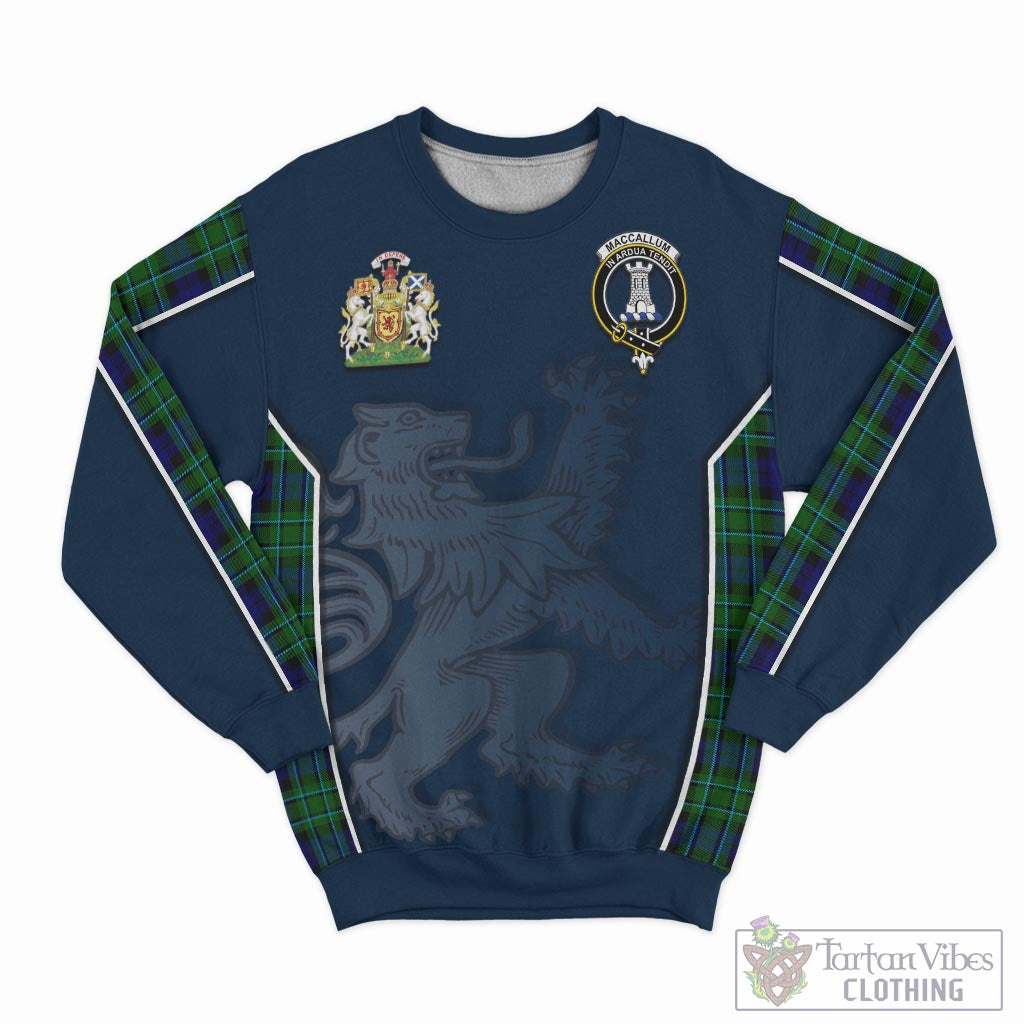 Tartan Vibes Clothing MacCallum Modern Tartan Sweater with Family Crest and Lion Rampant Vibes Sport Style