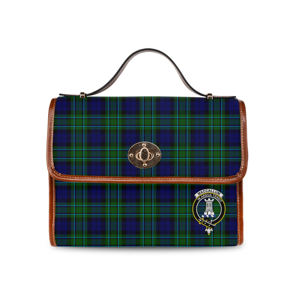 maccallum-modern-tartan-leather-strap-waterproof-canvas-bag-with-family-crest