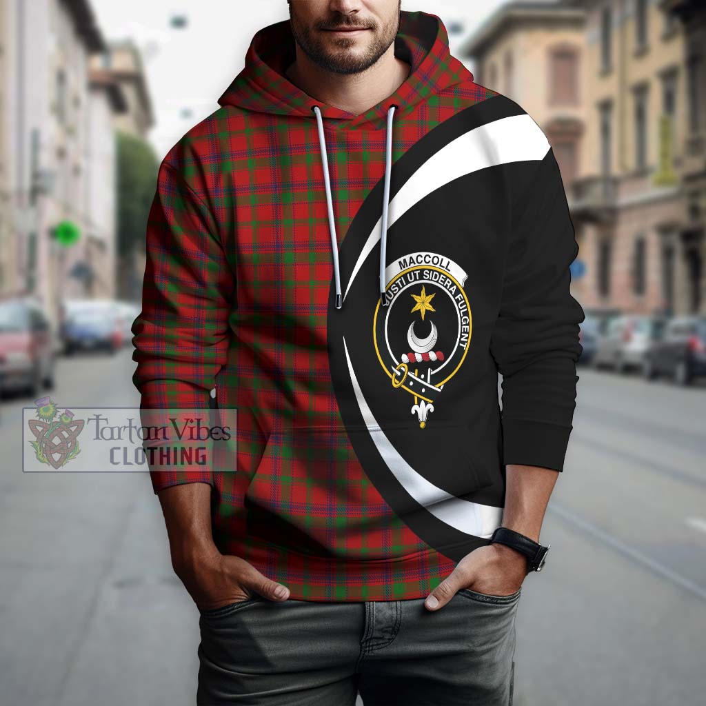 MacColl (McColl) Tartan Hoodie with Family Crest Circle Style Zip Hoodie - Tartan Vibes Clothing