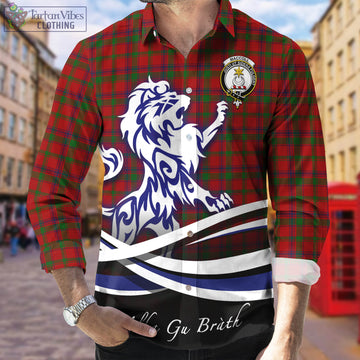 MacColl Tartan Long Sleeve Button Up Shirt with Alba Gu Brath Regal Lion Emblem