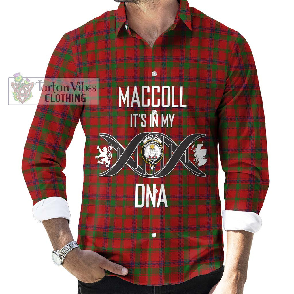 MacColl (McColl) Tartan Long Sleeve Button Shirt with Family Crest DNA In Me Style Men's Shirt S - Tartanvibesclothing Shop