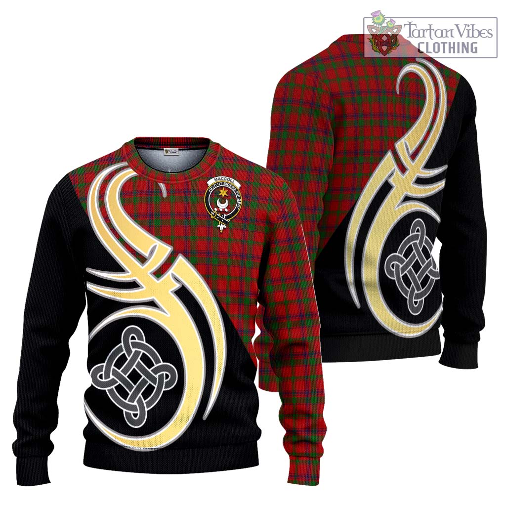 MacColl (McColl) Tartan Ugly Sweater with Family Crest and Celtic Symbol Style Unisex - Tartan Vibes Clothing