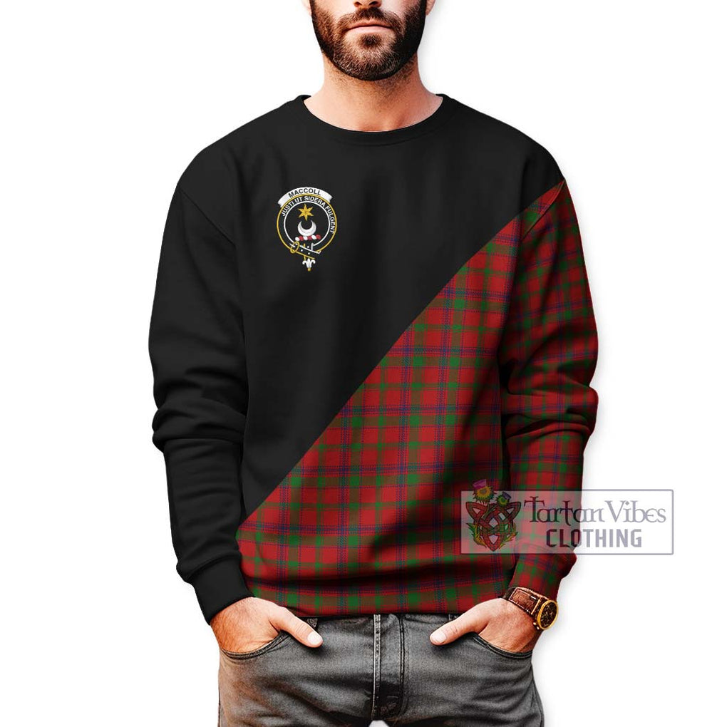 MacColl (McColl) Tartan Sweatshirt with Family Crest and Military Logo Style Unisex - Tartan Vibes Clothing