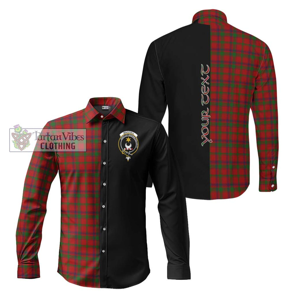 MacColl (McColl) Tartan Long Sleeve Button Shirt with Family Crest and Half Of Me Style Men's Shirt S - Tartanvibesclothing Shop