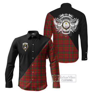MacColl (McColl) Tartan Long Sleeve Button Shirt with Family Crest and Military Logo Style Men's Shirt S - Tartanvibesclothing Shop
