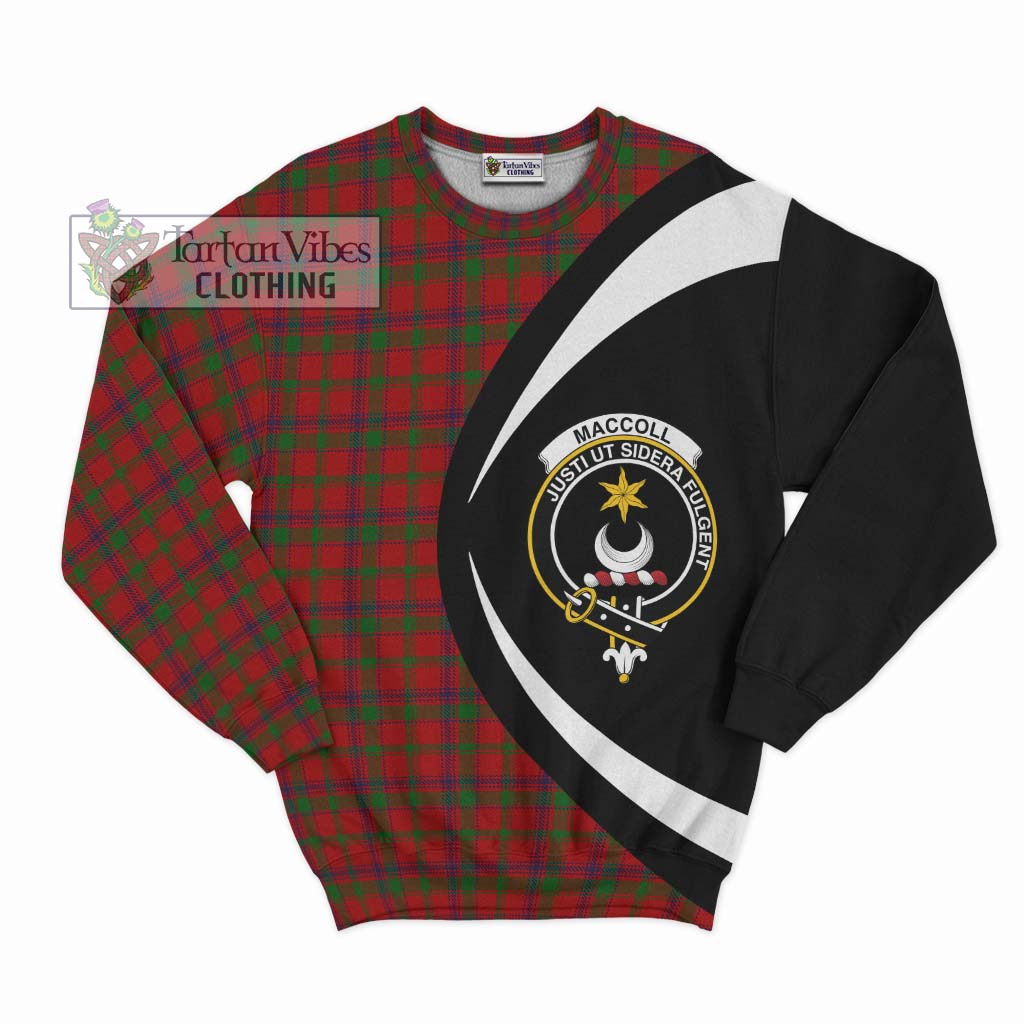 MacColl (McColl) Tartan Sweatshirt with Family Crest Circle Style Unisex - Tartan Vibes Clothing