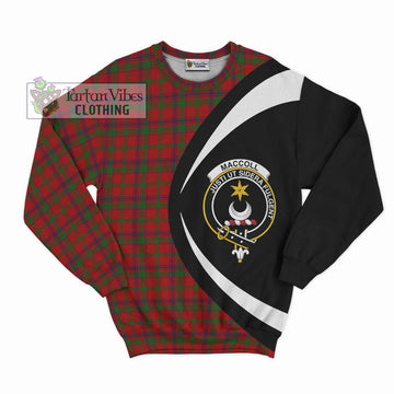 MacColl (McColl) Tartan Sweatshirt with Family Crest Circle Style Unisex - Tartan Vibes Clothing