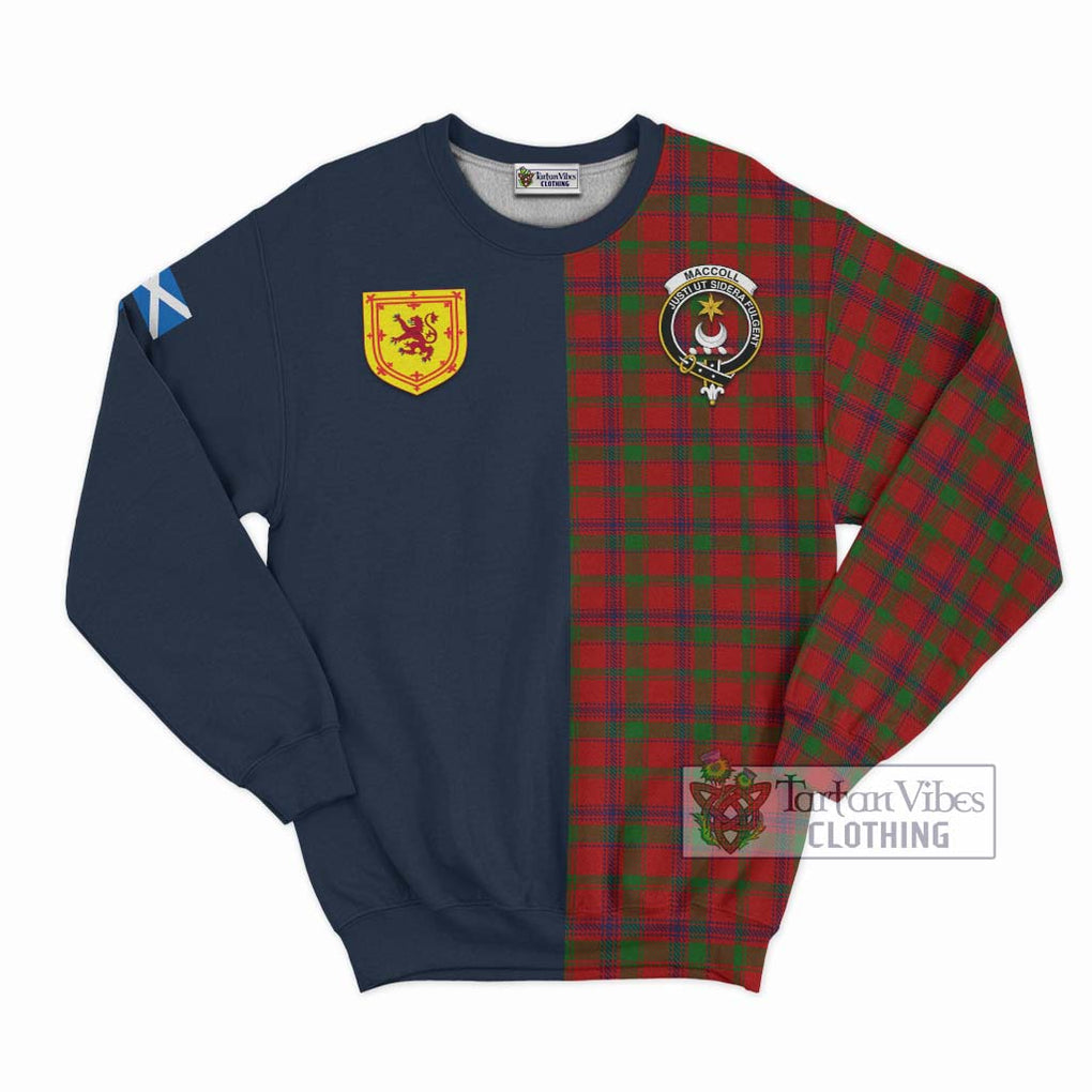 MacColl (McColl) Tartan Sweatshirt Alba with Scottish Lion Royal Arm Half Style Unisex - Tartan Vibes Clothing