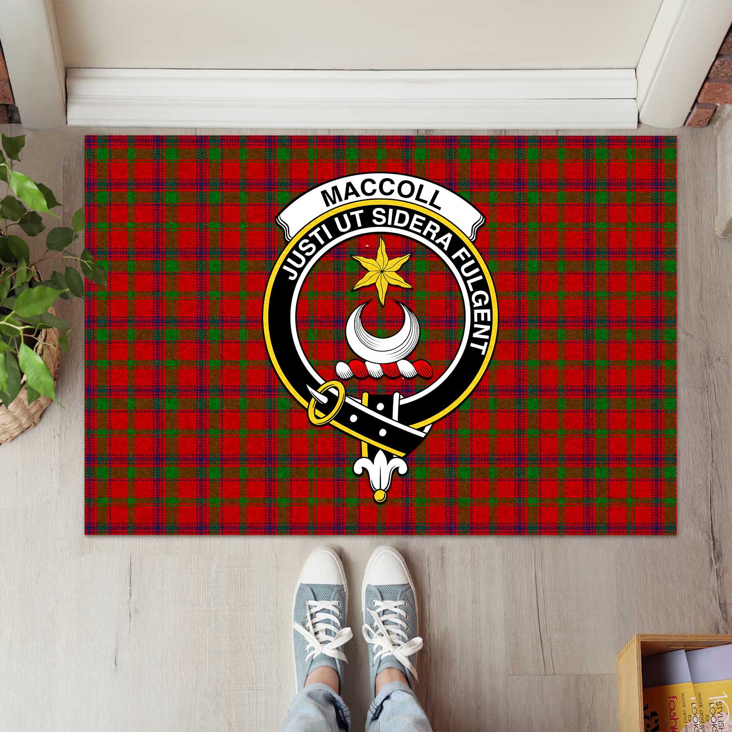 MacColl (McColl) Tartan Rubber Doormat with Family Crest L 60*90cm - Tartan Vibes Clothing