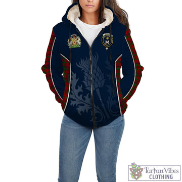 MacColl (McColl) Tartan Sherpa Hoodie with Family Crest and Scottish Thistle Vibes Sport Style Unisex - Tartan Vibes Clothing