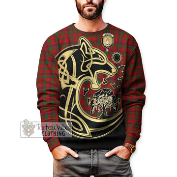 MacColl (McColl) Tartan Sweatshirt with Family Crest Celtic Wolf Style Unisex - Tartan Vibes Clothing