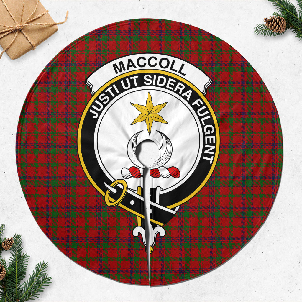 MacColl (McColl) Tartan Christmas Tree Skirt with Family Crest 47*47 inch - Tartan Vibes Clothing