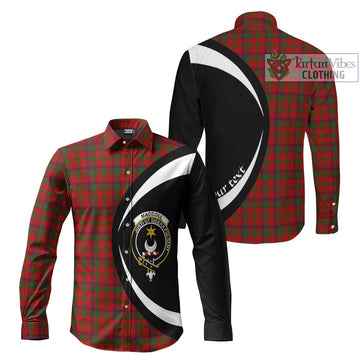 MacColl (McColl) Tartan Long Sleeve Button Up with Family Crest Circle Style Men's Shirt S - Tartan Vibes Clothing