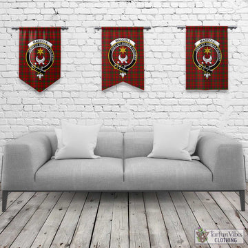 MacColl (McColl) Tartan Gonfalon, Tartan Banner with Family Crest Rectangle - Tartan Vibes Clothing