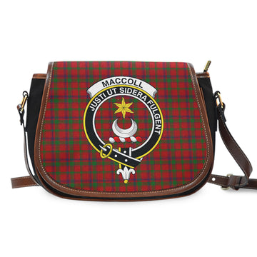 MacColl Tartan Saddle Bag with Family Crest