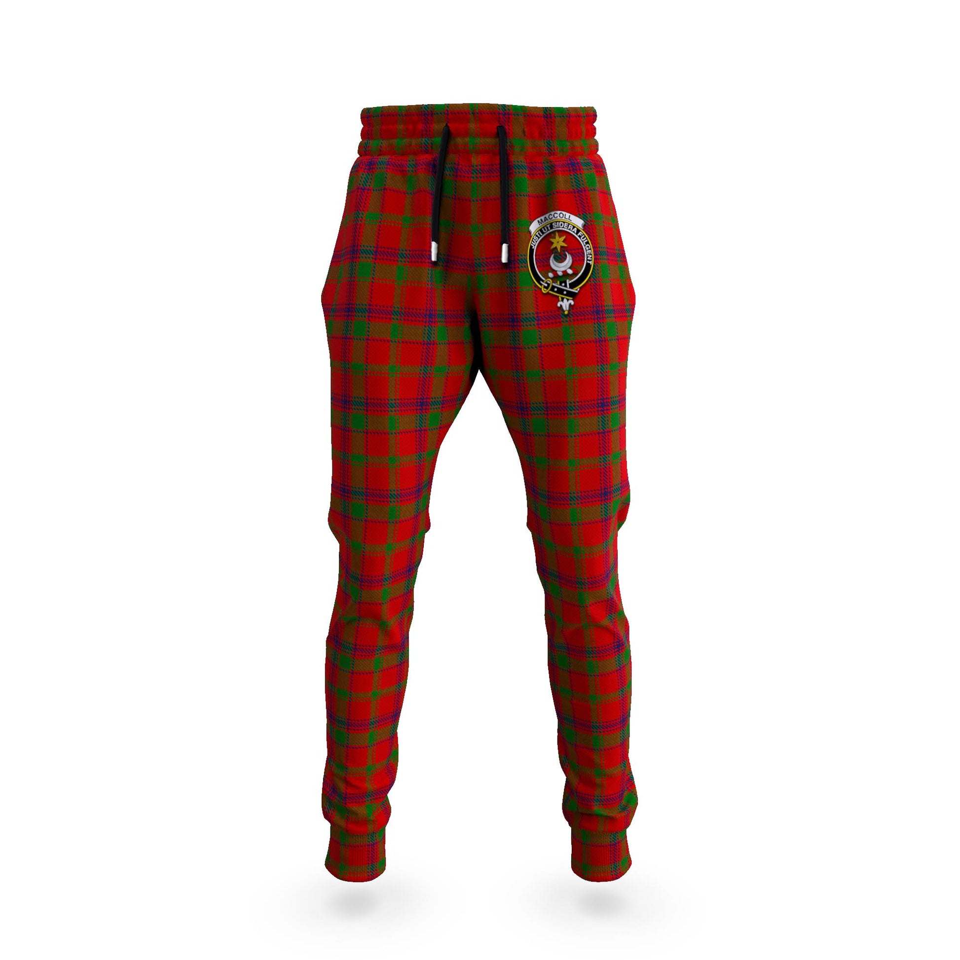 MacColl Tartan Joggers Pants with Family Crest - Tartanvibesclothing