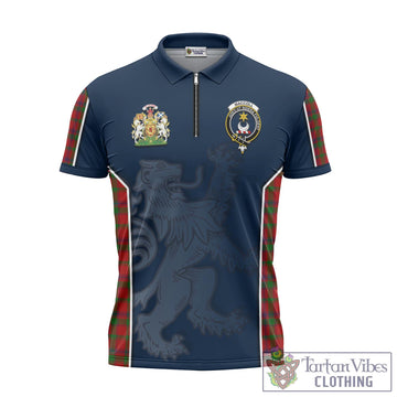 MacColl (McColl) Tartan Zipper Polo Shirt with Family Crest and Lion Rampant Vibes Sport Style - Tartan Vibes Clothing